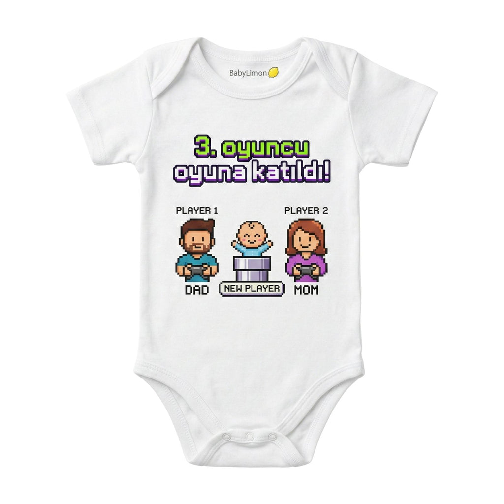 BabyLimon Bebek Zıbını, 3. Oyuncu Oyuna Katıldı Baskılı, Beyaz, Oyuncu Temalı