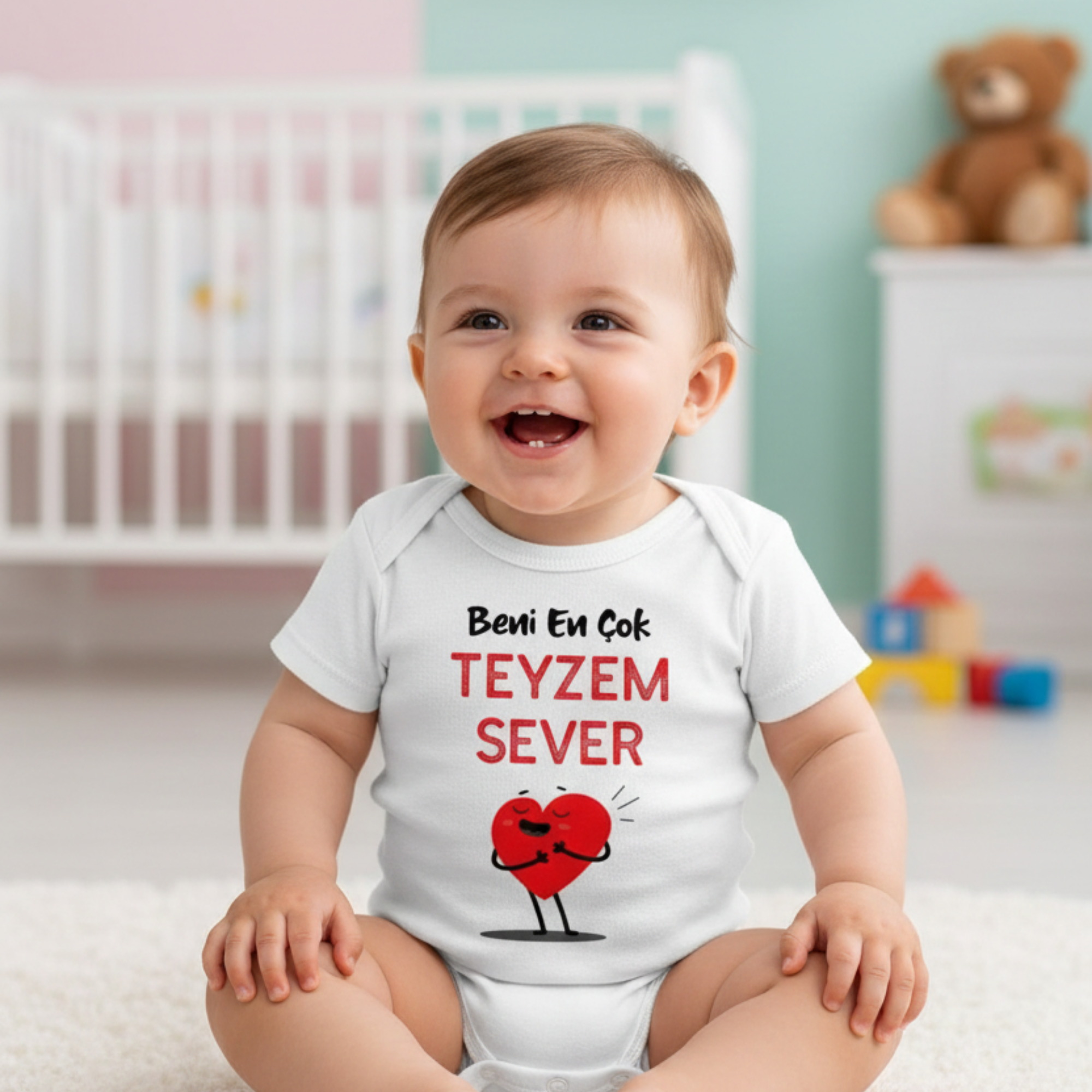 Teyzem Sever Baskılı Zıbın