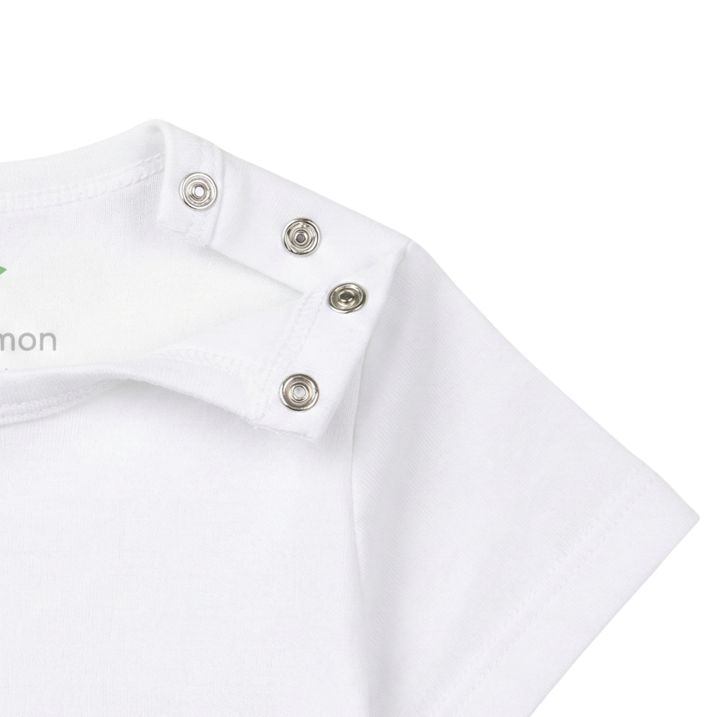 Miniyim Ama Giderlerim Büyük Baskılı Bebek Zıbını, Beyaz, Kısa Kollu Body