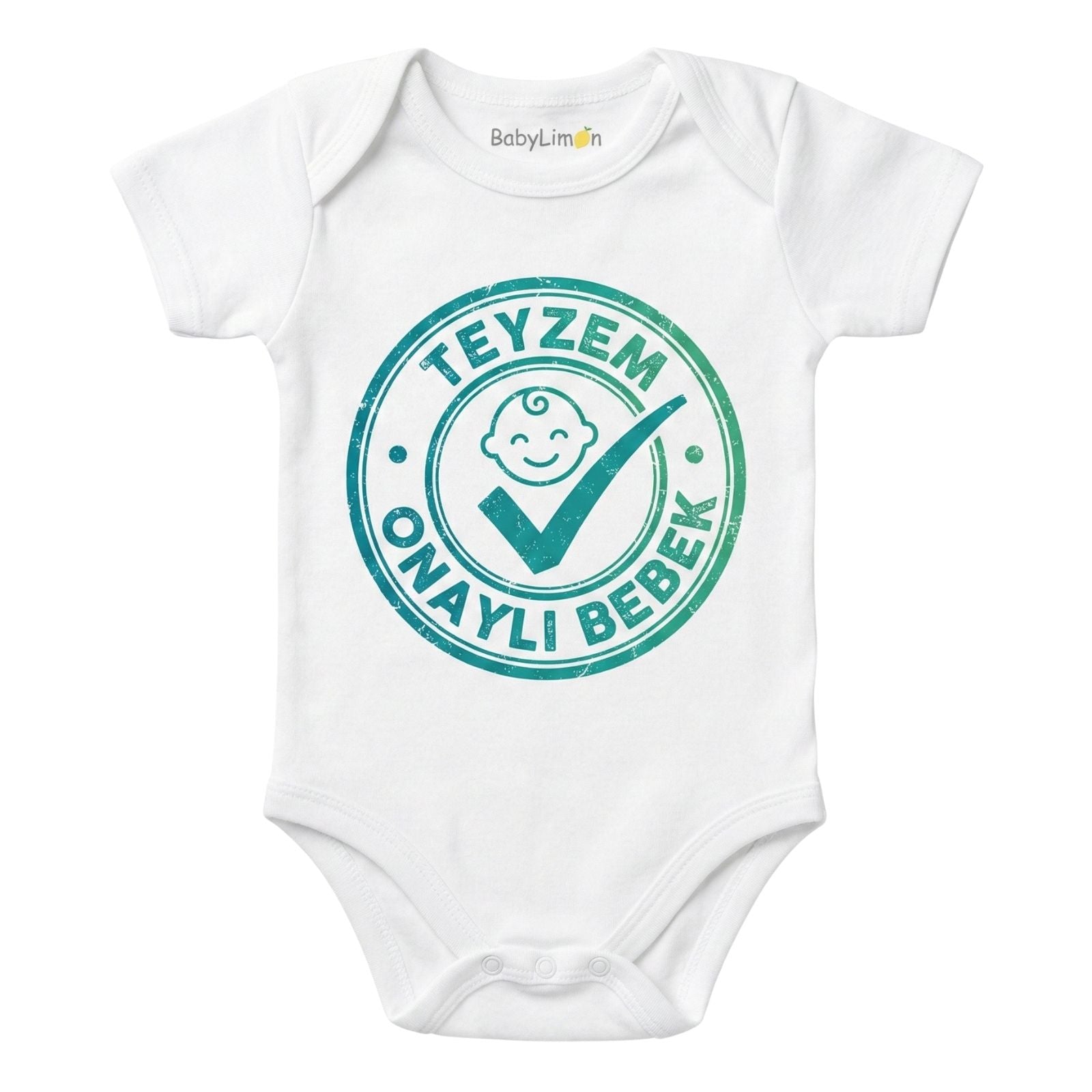 Teyzem Onaylı Bebek, Beyaz, Kısa Kollu Body
