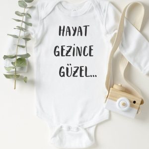 Hayat Gezince Güzel Uzun Kol Çıtçıtlı Bebek Body - Görsel 1