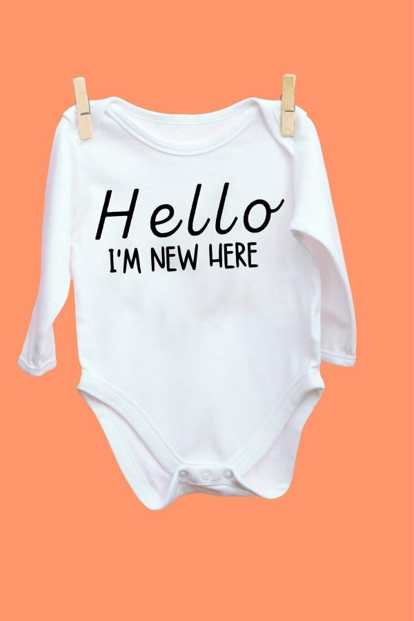 Hello New Here Desenli Uzun Kol