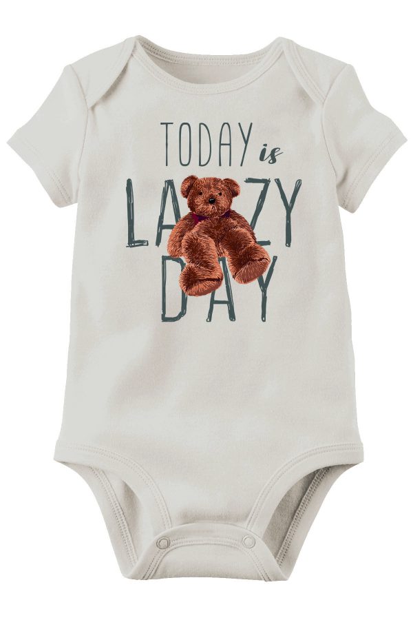 Organik Baskılı Pamuklu Unisex Bebek Body