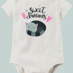 Unisex Bebek Beyaz Organik Baskılı Pamuklu Body