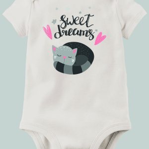 Unisex Bebek Beyaz Organik Baskılı Pamuklu Body - Görsel 1