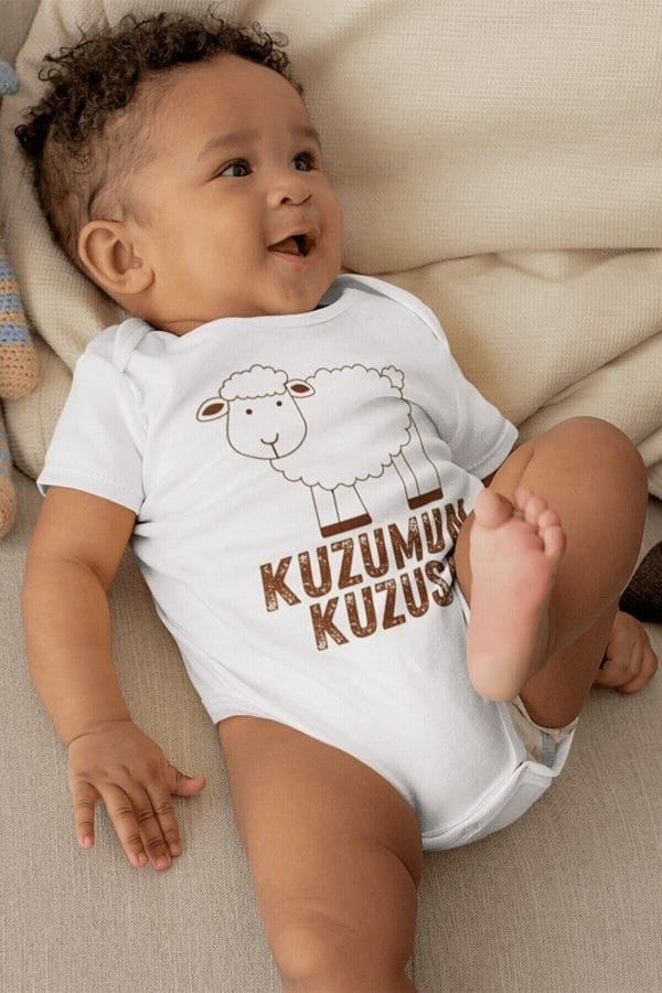 Aslan Roar Yazılı Kısa Kol Organik Bebek Body