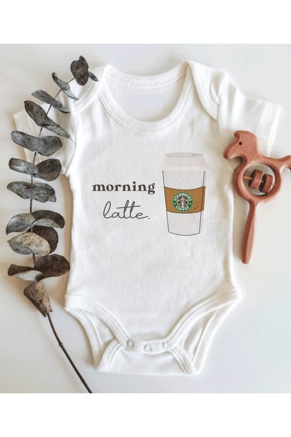 Morning Latte Coffee Baskılı Bebek Zıbını