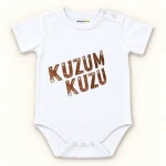 Aslan Roar Yazılı Kısa Kol Organik Bebek Body ana ürün görseli; BabyLimon çıtçıtlı zıbın