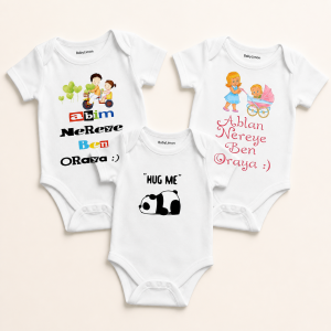 Abi Abla Sevgisi 3’lü BabyLimon bebek zıbın seti