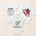 Babamın Minik Kahramanı üçlü bebek zıbın seti