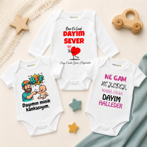 Dayımın Minik Kankası 3’lü Bebek Zıbın Seti - Görsel 1