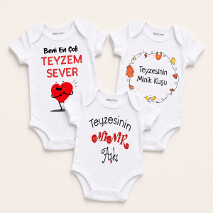 Teyzemin Minik Aşkı 3’lü BabyLimon bebek zıbın seti